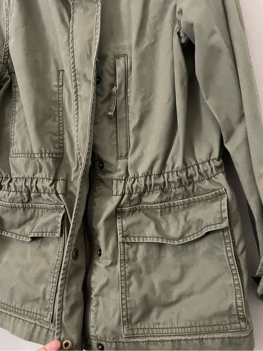 Madewell Passage 100% Cotton Olive Military Jacket Small - Picture 7 of 14